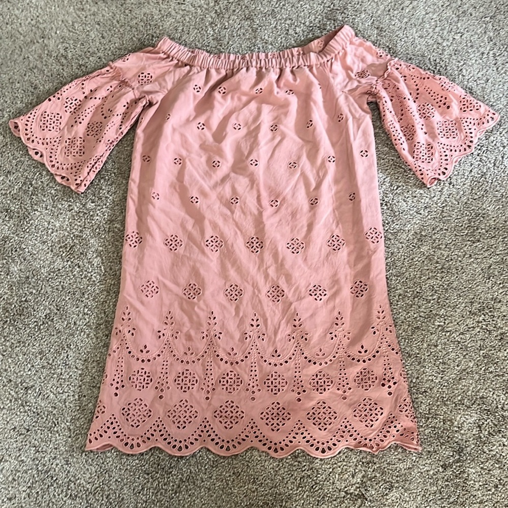 Madewell Blush Pink Eyelet Dress-Size 00